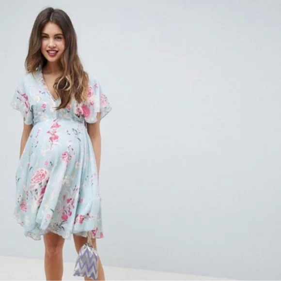 asos pink floral maternity dress ASOS Maternity | Dresses | Maternity Dress Floral Print By Asos